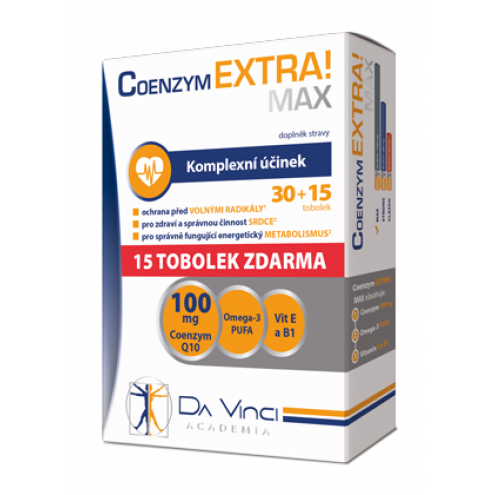 Da Vinci Academia Coenzym Extra! Max - Коэнзим экстра, максимальная сила 100 мг, 45 таблеток